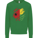 Torn Guinea-Bissau Flag Day Football Kids Sweatshirt Jumper Irish Green