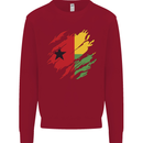 Torn Guinea-Bissau Flag Day Football Kids Sweatshirt Jumper Red