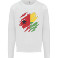 Torn Guinea-Bissau Flag Day Football Kids Sweatshirt Jumper White