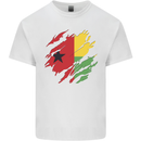Torn Guinea-Bissau Flag Day Football Kids T-Shirt Childrens White