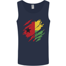 Torn Guinea-Bissau Flag Day Football Mens Vest Tank Top Navy Blue