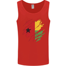 Torn Guinea-Bissau Flag Day Football Mens Vest Tank Top Red