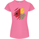 Torn Guinea-Bissau Flag Day Football Womens Petite Cut T-Shirt Azalea