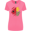Torn Guinea-Bissau Flag Day Football Womens Wider Cut T-Shirt Azalea