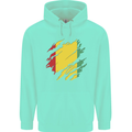 Torn Guinea Flag Guinean Day Football Childrens Kids Hoodie Peppermint