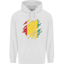 Torn Guinea Flag Guinean Day Football Childrens Kids Hoodie White