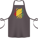 Torn Guinea Flag Guinean Day Football Cotton Apron 100% Organic Dark Grey