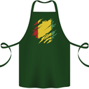 Torn Guinea Flag Guinean Day Football Cotton Apron 100% Organic Forest Green