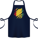 Torn Guinea Flag Guinean Day Football Cotton Apron 100% Organic Navy Blue