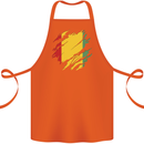 Torn Guinea Flag Guinean Day Football Cotton Apron 100% Organic Orange