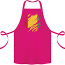 Torn Guinea Flag Guinean Day Football Cotton Apron 100% Organic Pink