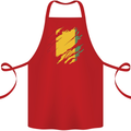 Torn Guinea Flag Guinean Day Football Cotton Apron 100% Organic Red