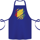 Torn Guinea Flag Guinean Day Football Cotton Apron 100% Organic Royal Blue