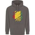 Torn Guinea Flag Guinean Day Football Mens 80% Cotton Hoodie Charcoal