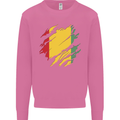 Torn Guinea Flag Guinean Day Football Mens Sweatshirt Jumper Azalea