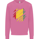 Torn Guinea Flag Guinean Day Football Mens Sweatshirt Jumper Azalea