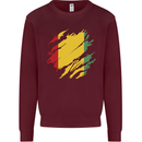 Torn Guinea Flag Guinean Day Football Mens Sweatshirt Jumper Maroon