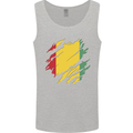 Torn Guinea Flag Guinean Day Football Mens Vest Tank Top Sports Grey