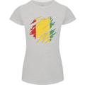 Torn Guinea Flag Guinean Day Football Womens Petite Cut T-Shirt Sports Grey