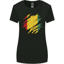 Torn Guinea Flag Guinean Day Football Womens Wider Cut T-Shirt Black