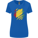 Torn Guinea Flag Guinean Day Football Womens Wider Cut T-Shirt Royal Blue