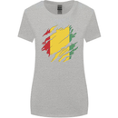 Torn Guinea Flag Guinean Day Football Womens Wider Cut T-Shirt Sports Grey