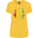 Torn Guinea Flag Guinean Day Football Womens Wider Cut T-Shirt Yellow