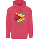 Torn Guyana Flag Guyanese Day Football Childrens Kids Hoodie Heliconia