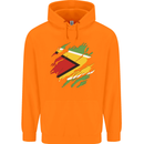 Torn Guyana Flag Guyanese Day Football Childrens Kids Hoodie Orange