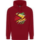 Torn Guyana Flag Guyanese Day Football Childrens Kids Hoodie Red