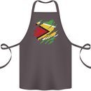 Torn Guyana Flag Guyanese Day Football Cotton Apron 100% Organic Dark Grey