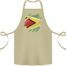 Torn Guyana Flag Guyanese Day Football Cotton Apron 100% Organic Khaki