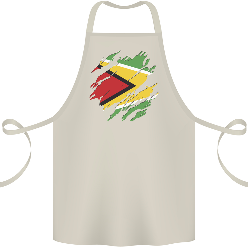 Torn Guyana Flag Guyanese Day Football Cotton Apron 100% Organic Natural
