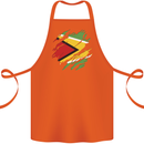Torn Guyana Flag Guyanese Day Football Cotton Apron 100% Organic Orange