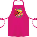 Torn Guyana Flag Guyanese Day Football Cotton Apron 100% Organic Pink
