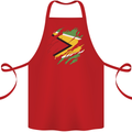 Torn Guyana Flag Guyanese Day Football Cotton Apron 100% Organic Red