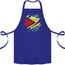 Torn Guyana Flag Guyanese Day Football Cotton Apron 100% Organic Royal Blue