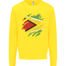 Torn Guyana Flag Guyanese Day Football Kids Sweatshirt Jumper Yellow