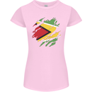 Torn Guyana Flag Guyanese Day Football Womens Petite Cut T-Shirt Light Pink