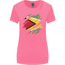 Torn Guyana Flag Guyanese Day Football Womens Wider Cut T-Shirt Azalea