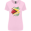 Torn Guyana Flag Guyanese Day Football Womens Wider Cut T-Shirt Light Pink
