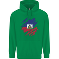 Torn Haiti Flag Haitian Day Football Childrens Kids Hoodie Irish Green