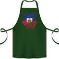 Torn Haiti Flag Haitian Day Football Cotton Apron 100% Organic Forest Green