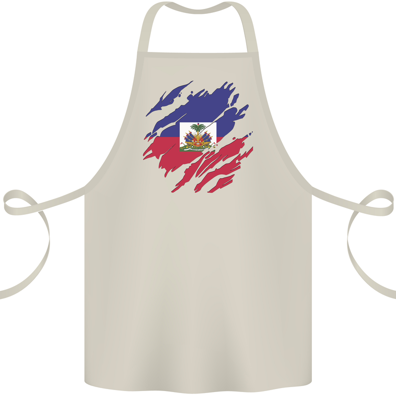 Torn Haiti Flag Haitian Day Football Cotton Apron 100% Organic Natural