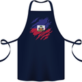 Torn Haiti Flag Haitian Day Football Cotton Apron 100% Organic Navy Blue