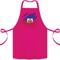 Torn Haiti Flag Haitian Day Football Cotton Apron 100% Organic Pink