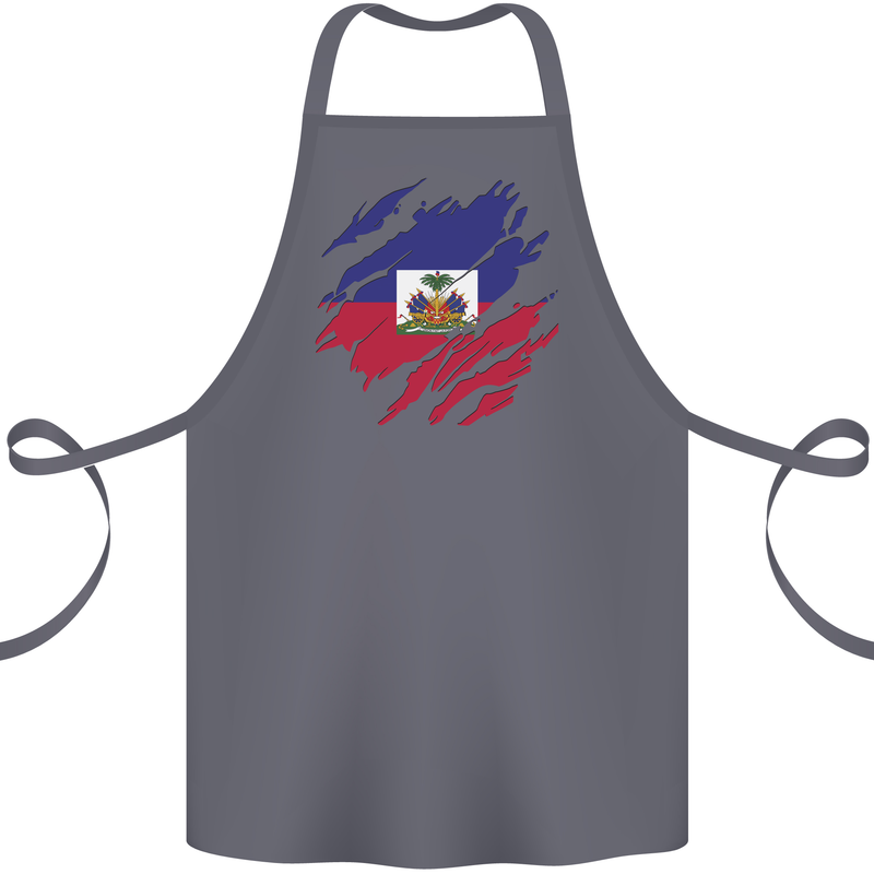 Torn Haiti Flag Haitian Day Football Cotton Apron 100% Organic Steel