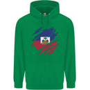 Torn Haiti Flag Haitian Day Football Mens 80% Cotton Hoodie Irish Green