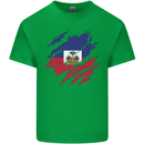 Torn Haiti Flag Haitian Day Football Mens Cotton T-Shirt Tee Top Irish Green