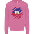 Torn Haiti Flag Haitian Day Football Mens Sweatshirt Jumper Azalea